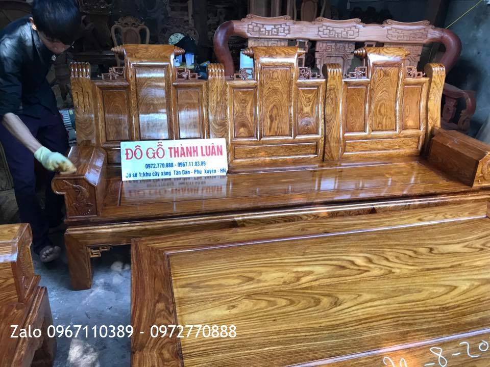 Bộ Ghế Âu Á Hộp Gỗ Hương Vân Đỏ Nam Phi. Khách Đông Anh HN.:.
