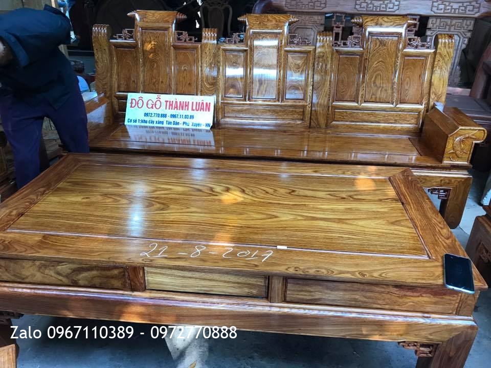 Bộ Ghế Âu Á Hộp Gỗ Hương Vân Đỏ Nam Phi. Khách Đông Anh HN.: