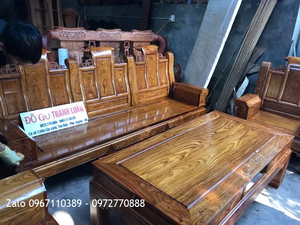 Bộ Ghế Âu Á Hộp Gỗ Hương Vân Đỏ Nam Phi. Khách Đông Anh HN.::