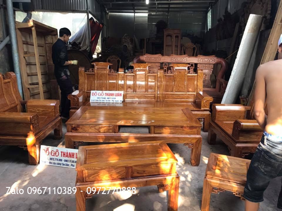 Bộ Ghế Âu Á Hộp Gỗ Hương Vân Đỏ Nam Phi. Khách Đông Anh HN