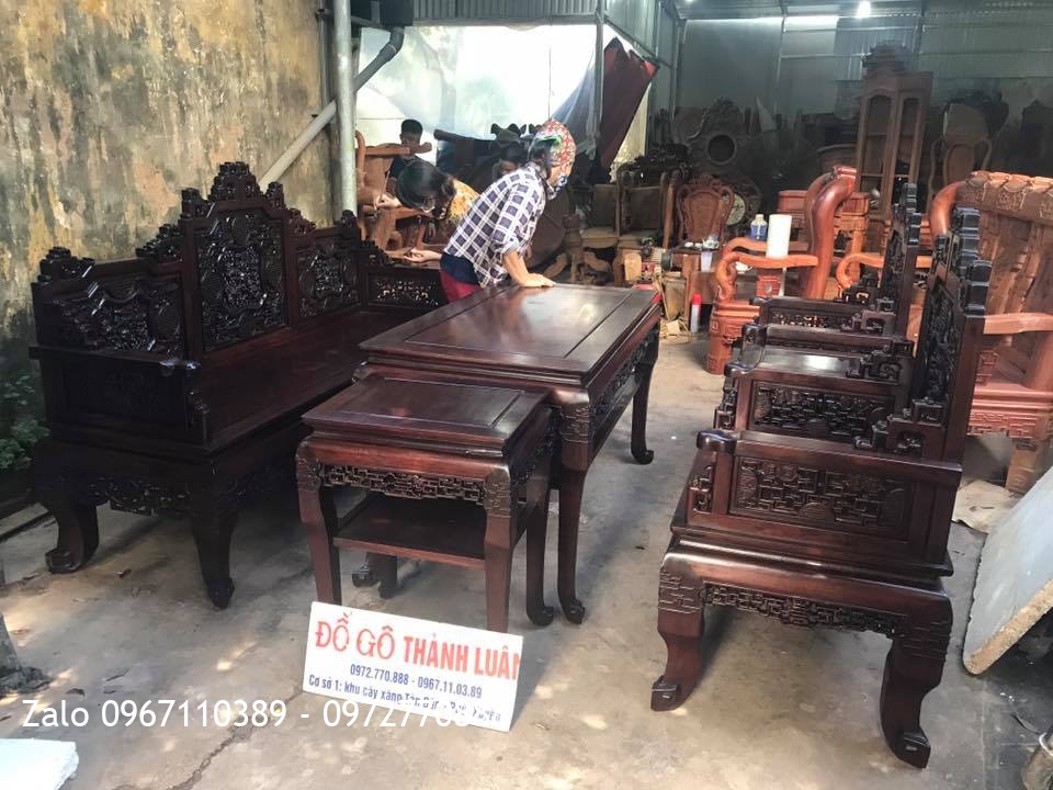 Trường kỷ Huế Ngũ Lân Gỗ Gụ. Khách Thanh Hoá