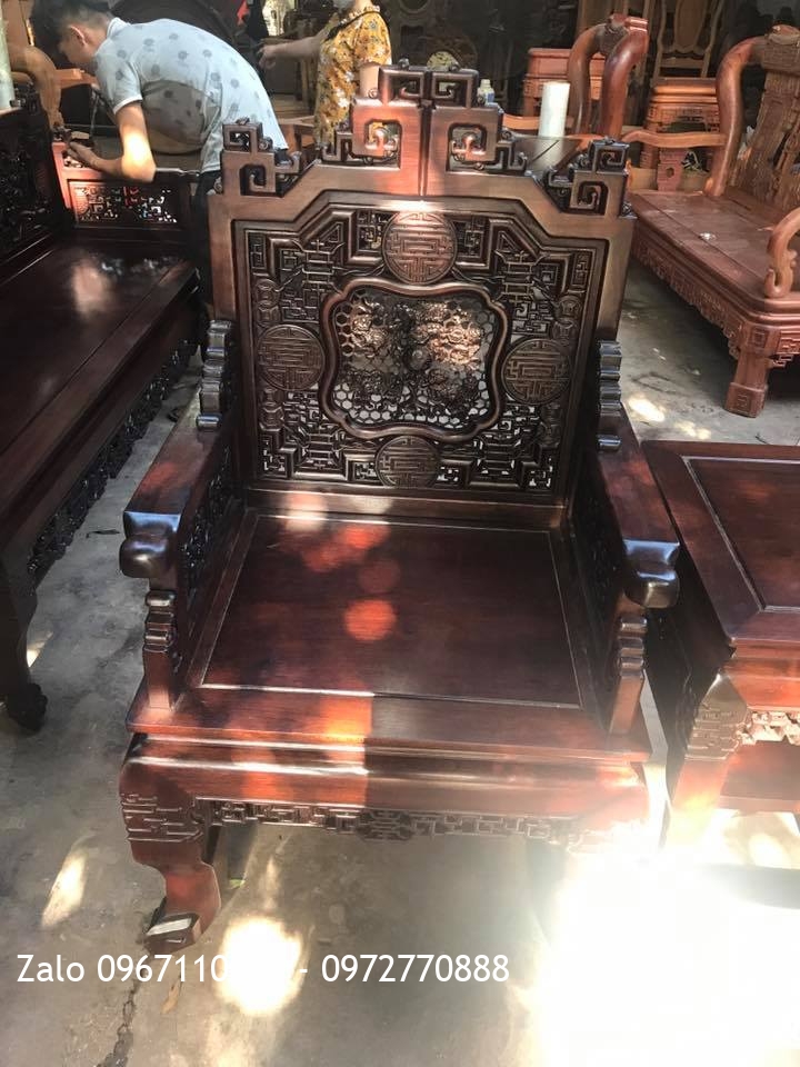 Trường kỷ Huế Ngũ Lân Gỗ Gụ. Khách Thanh Hoá,