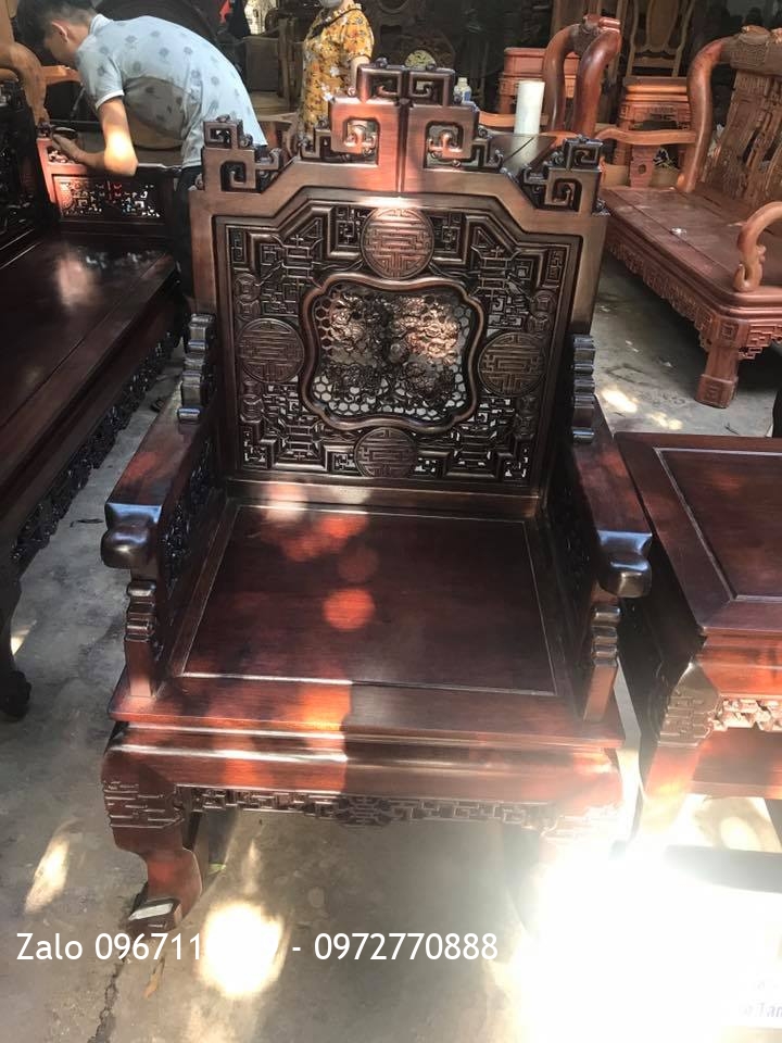 Trường kỷ Huế Ngũ Lân Gỗ Gụ. Khách Thanh Hoá,