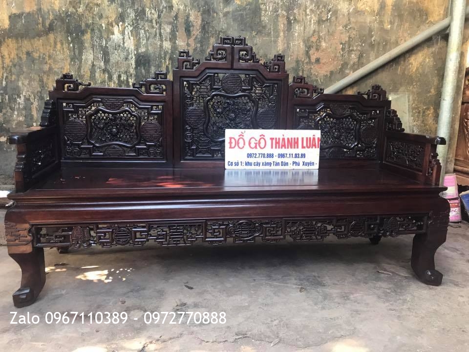 Trường kỷ Huế Ngũ Lân Gỗ Gụ. Khách Thanh Hoá::.