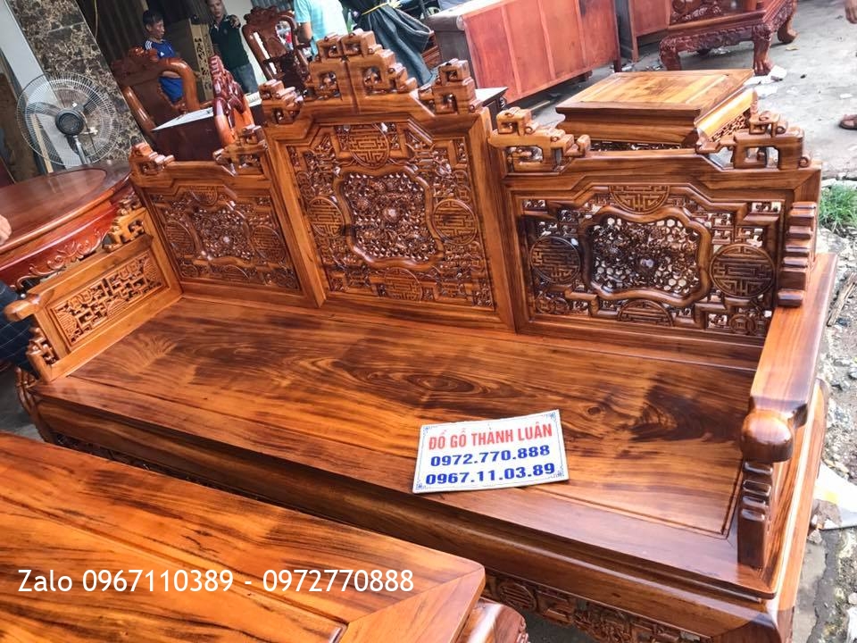 Bộ Trường Kỷ Huế Đục Ngũ Lân gỗ Gụ Ta Quảng Bình. Bàn Ghế Ăn Pháp. Khách Hà Tĩnh,.