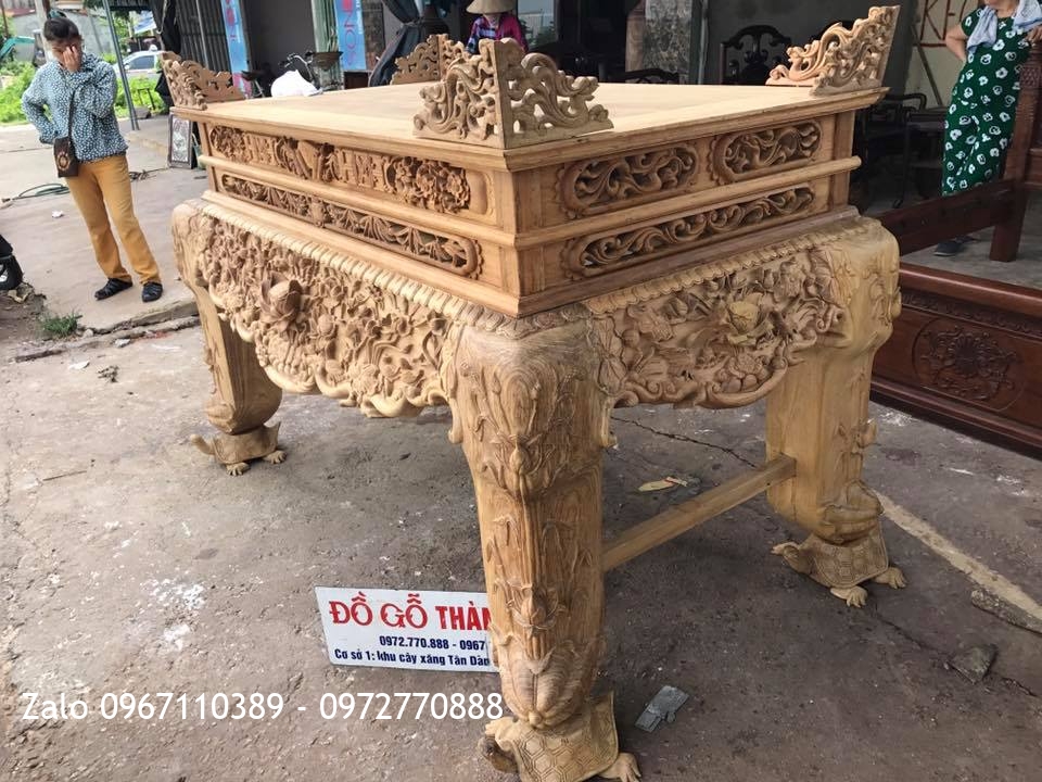 Sập Thờ Đục Sen Gỗ Gụ VÍP. A Hoà Hưng Yên,.