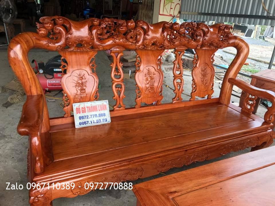 Bộ Ghế Đào Chim Gỗ Hương Đá Nam Phi. Chị Quế Mê Linh HN,