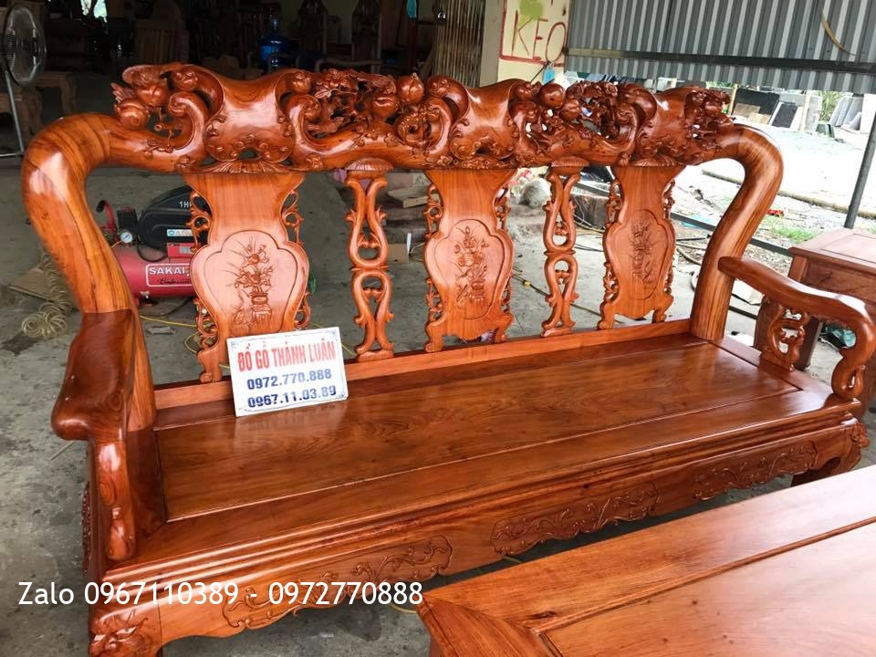 Bộ Ghế Đào Chim Gỗ Hương Đá Nam Phi. Chị Quế Mê Linh HN,