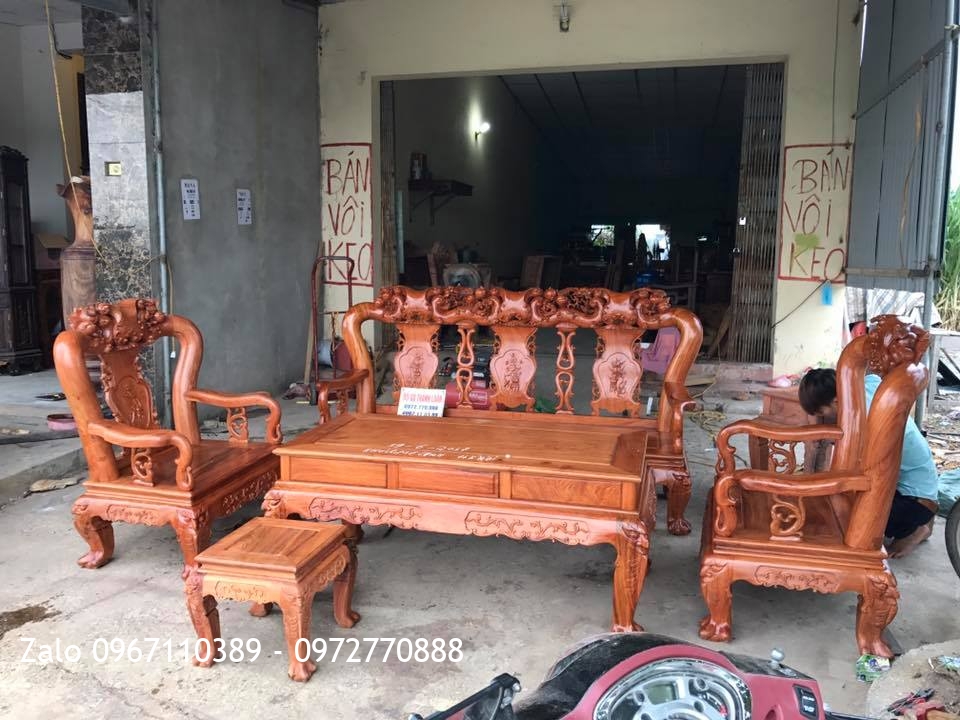 Bộ Ghế Đào Chim Gỗ Hương Đá Nam Phi. Chị Quế Mê Linh HN.