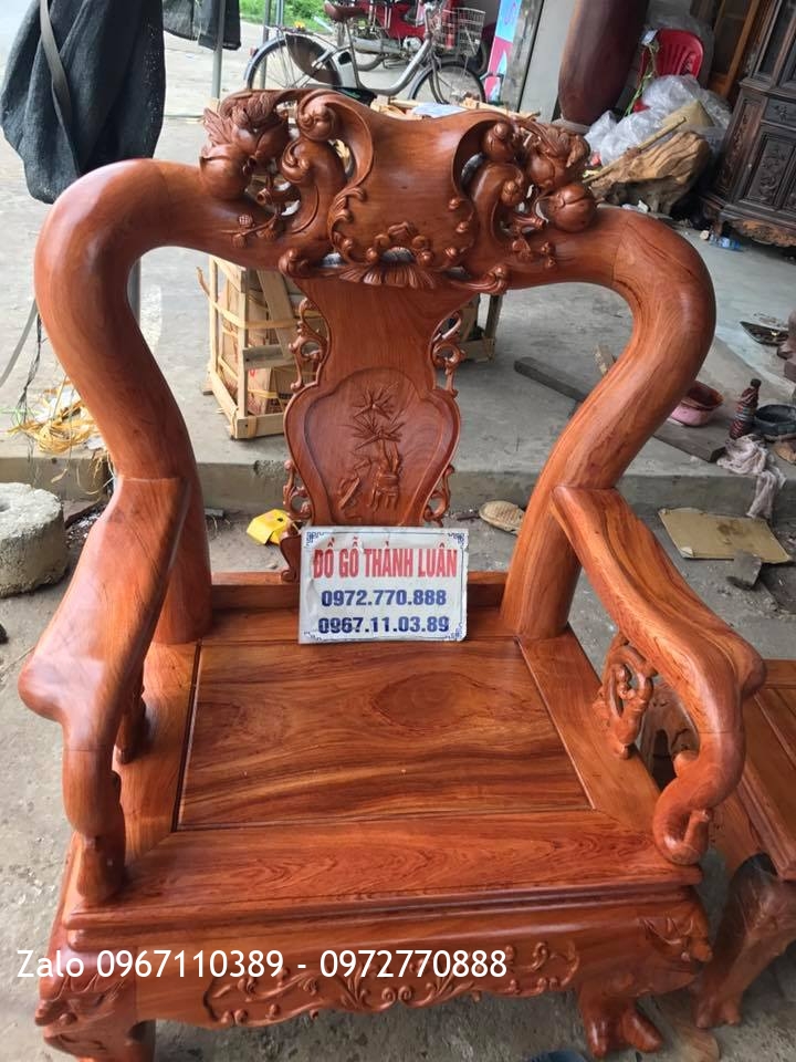 Bộ Ghế Đào Chim Gỗ Hương Đá Nam Phi. Chị Quế Mê Linh HN: