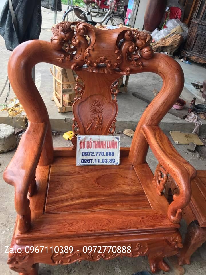 Bộ Ghế Đào Chim Gỗ Hương Đá Nam Phi. Chị Quế Mê Linh HN:.