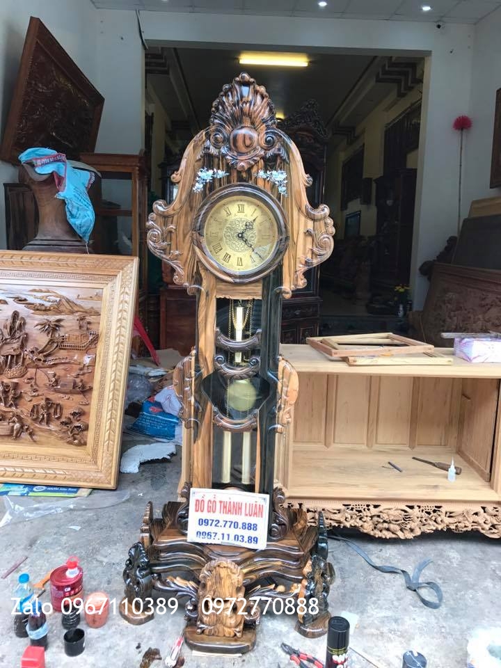 Tranh Đồng Quê Gỗ Gụ, Đồng Hồ Gỗ Mun. Khách Móng Cái Quảng Ninh:.