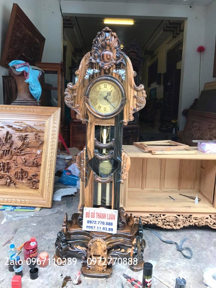 Tranh Đồng Quê Gỗ Gụ, Đồng Hồ Gỗ Mun. Khách Móng Cái Quảng Ninh:.