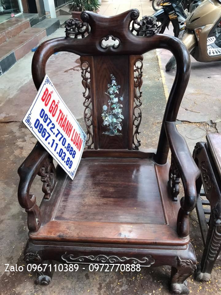 Bộ Bàn Ghế Trắc Đỏ Cột 6. Hàng Tái Sử Dụng 30 Năm,.