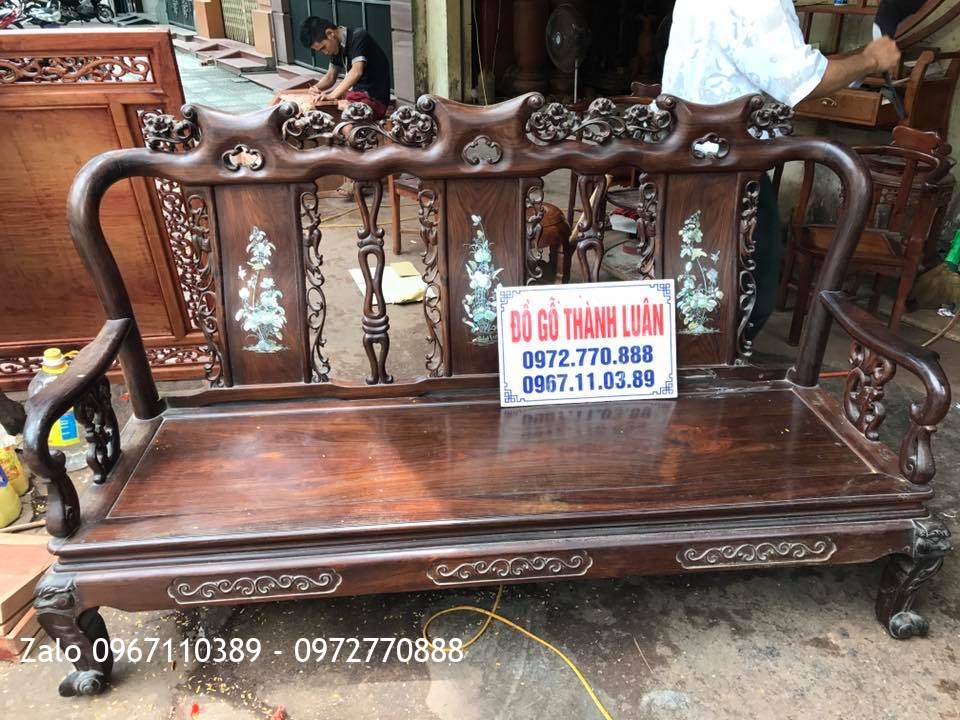 Bộ Bàn Ghế Trắc Đỏ Cột 6. Hàng Tái Sử Dụng 30 Năm.