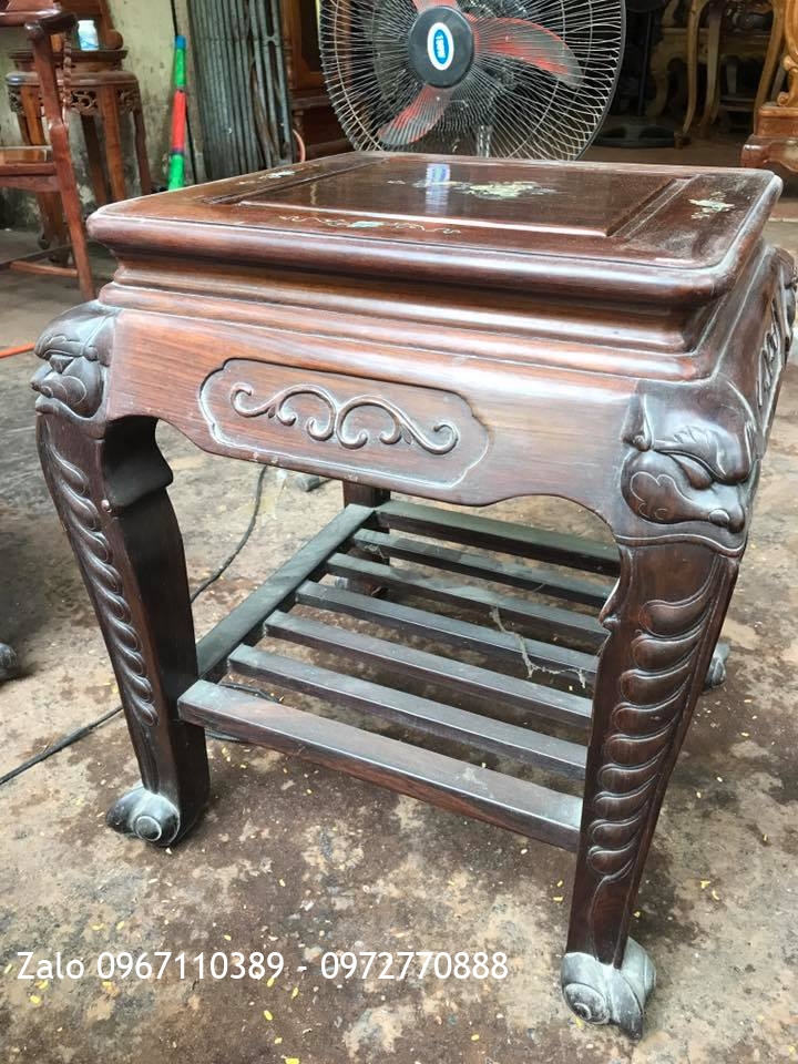 Bộ Bàn Ghế Trắc Đỏ Cột 6. Hàng Tái Sử Dụng 30 Năm: