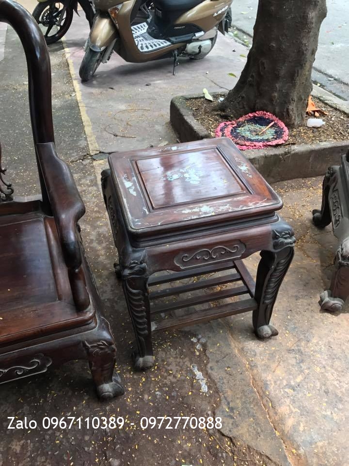 Bộ Bàn Ghế Trắc Đỏ Cột 6. Hàng Tái Sử Dụng 30 Năm: