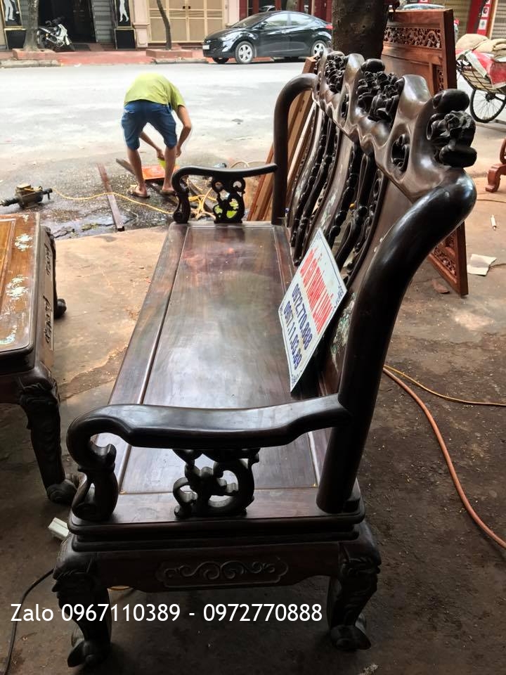 Bộ Bàn Ghế Trắc Đỏ Cột 6. Hàng Tái Sử Dụng 30 Năm::.