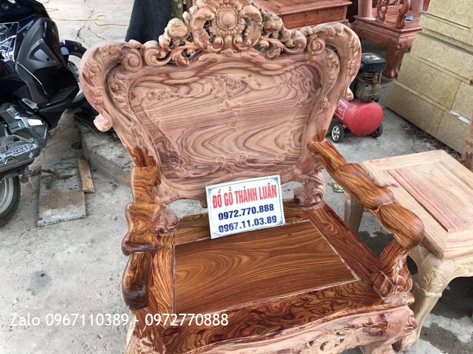 Bộ Lu-i (louis) Gỗ Hương Vân Đỏ Nam Phi1:.