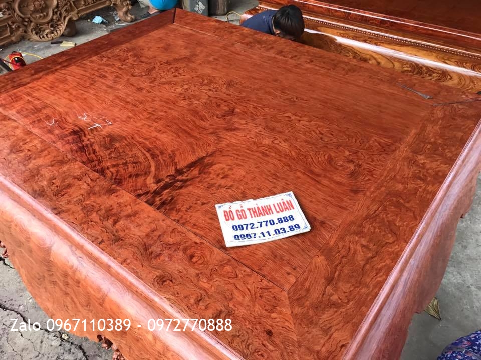 Sập Cẩm Lai Mặt 1 Lá Đặc Sắc( Số 7)..