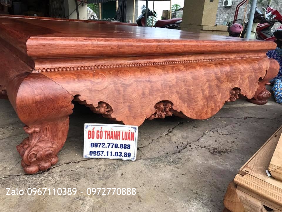 Sập Cẩm Lai Mặt 1 Lá Đặc Sắc( Số 7).: