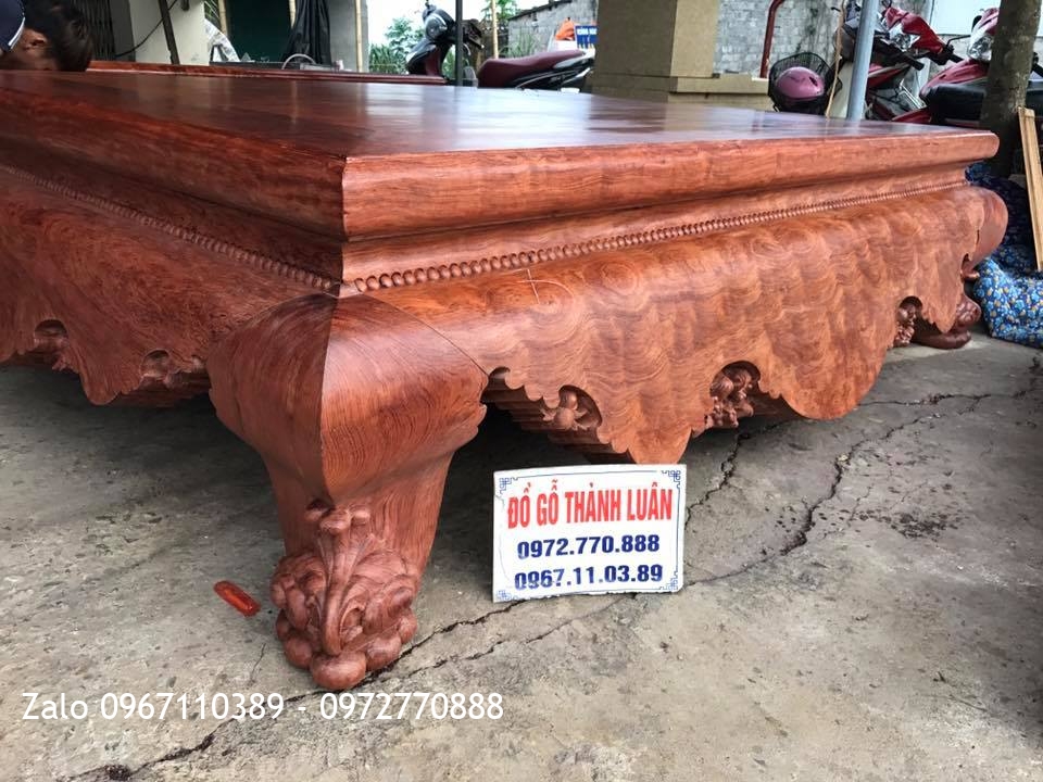 Sập Cẩm Lai Mặt 1 Lá Đặc Sắc( Số 7):