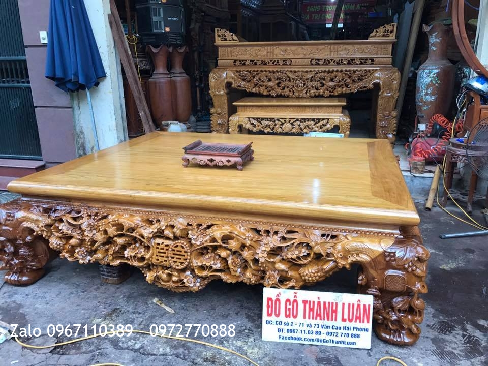 bộ sập gụ tủ chè hàng siêu dầy1,