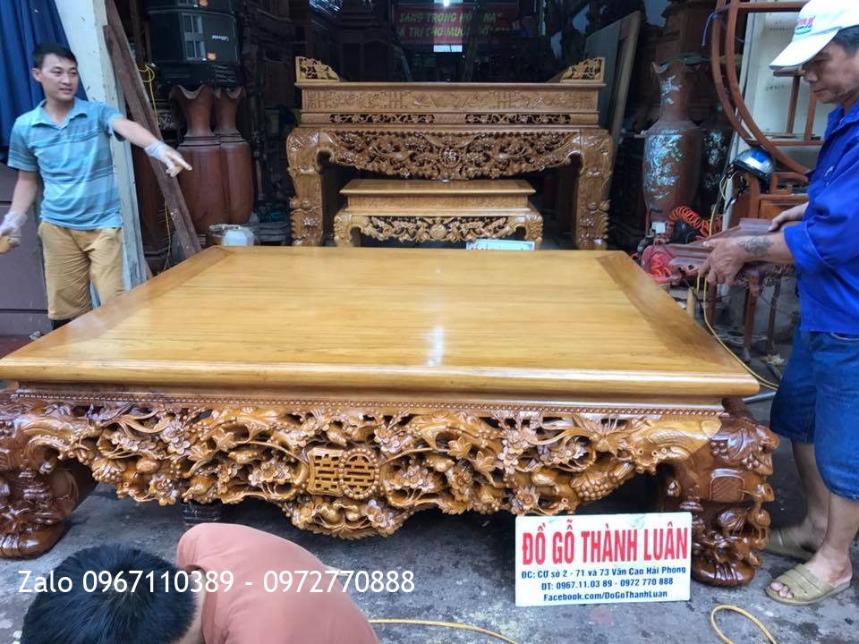 bộ sập gụ tủ chè hàng siêu dầy1.