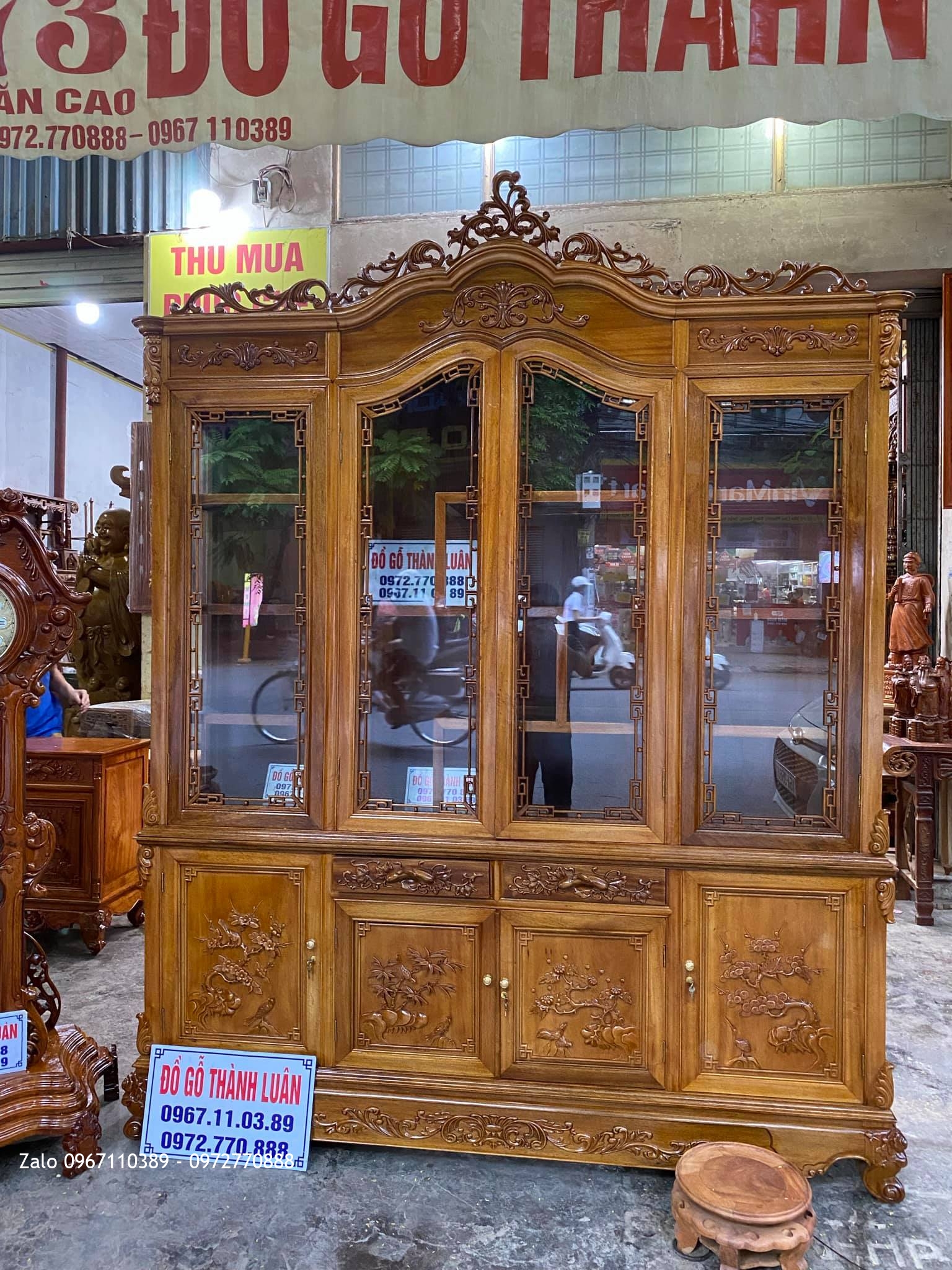 Tủ Rượu Tủ Bày Đồ Gỗ Gụ. Khách Hải Phòng.