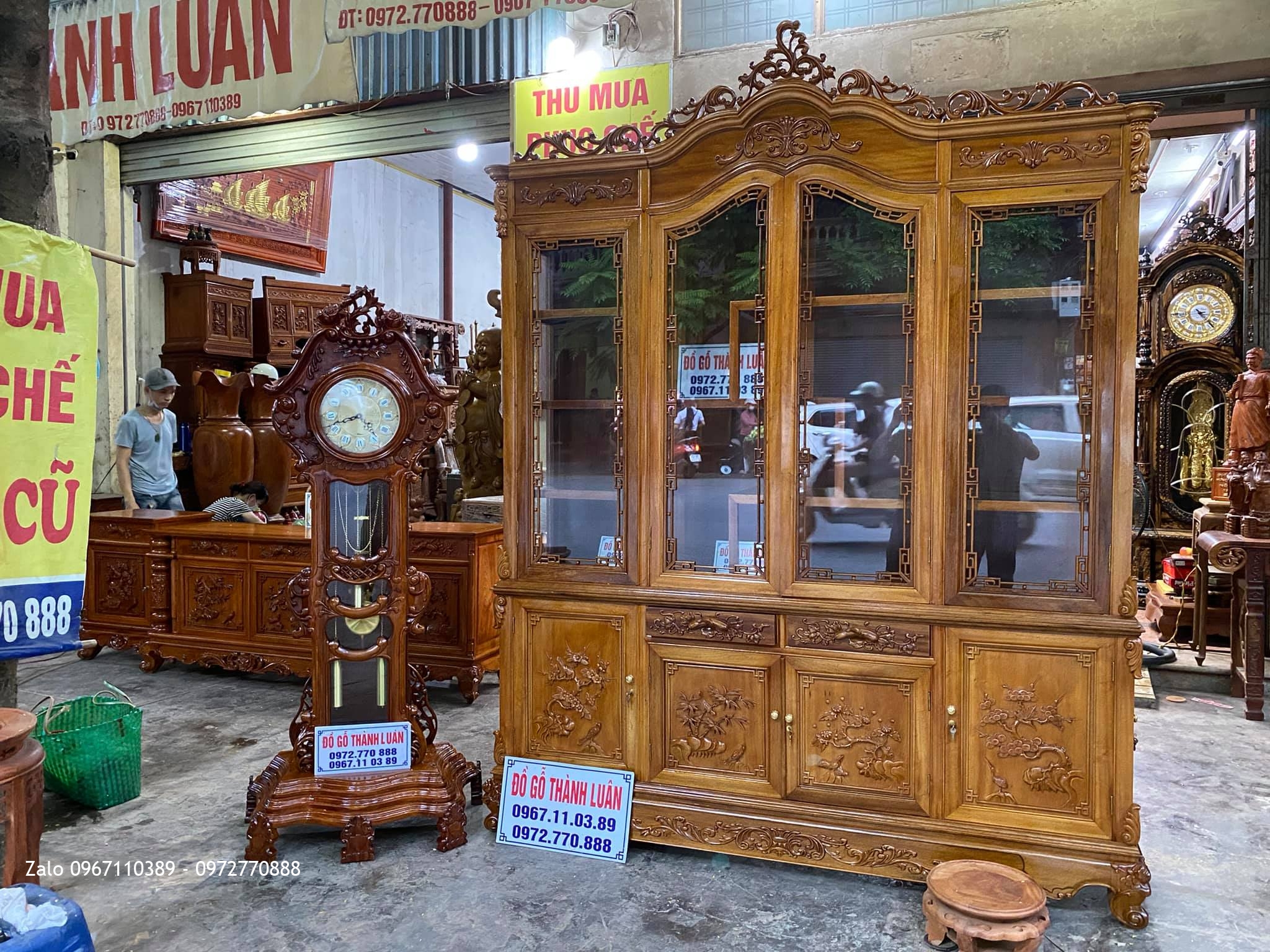 Tủ Rượu Tủ Bày Đồ Gỗ Gụ. Khách Hải Phòng.