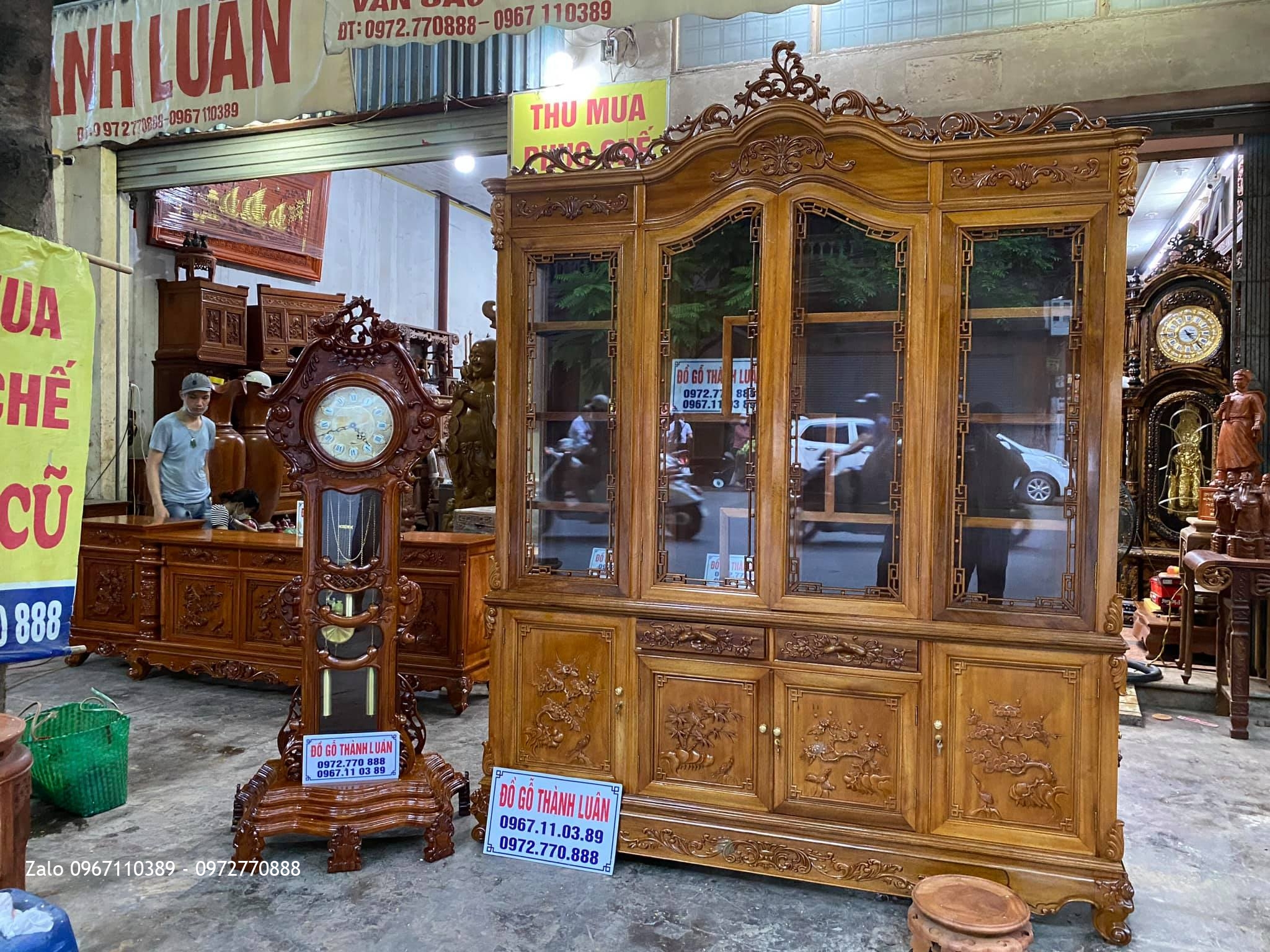 Tủ Rượu Tủ Bày Đồ Gỗ Gụ. Khách Hải Phòng.