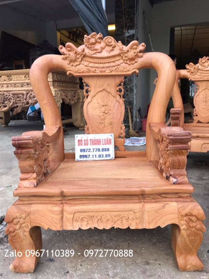 Bộ Ghế Minh Nghê Gỗ Gõ Đỏ VÍP