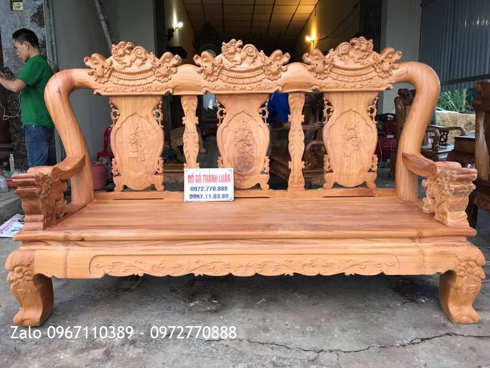 Bộ Ghế Minh Nghê Gỗ Gõ Đỏ VÍP,