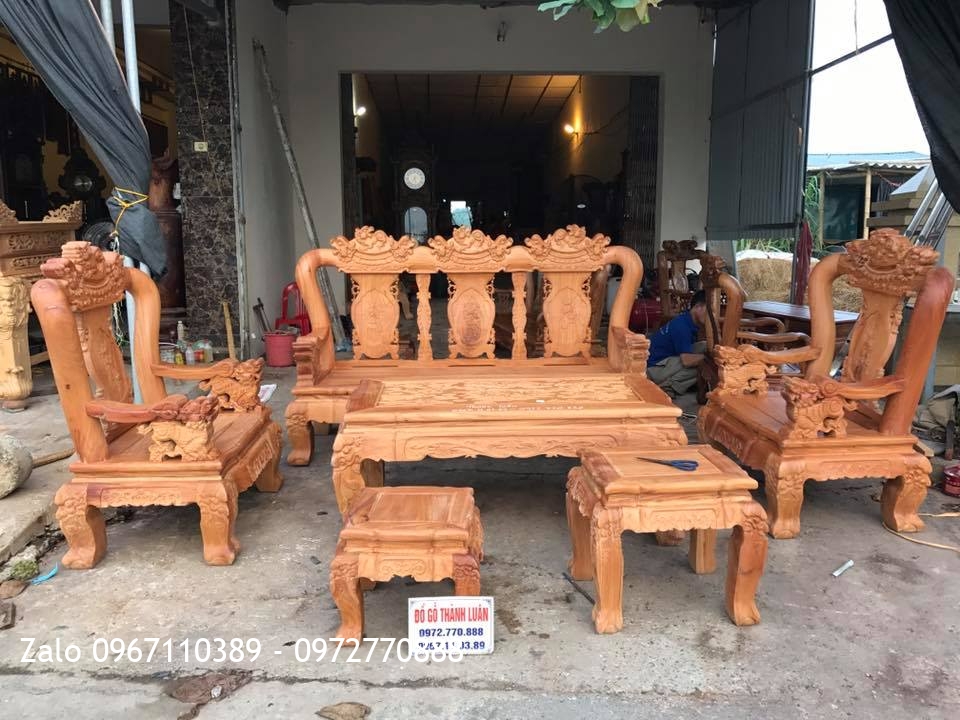 Bộ Ghế Minh Nghê Gỗ Gõ Đỏ VÍP,.