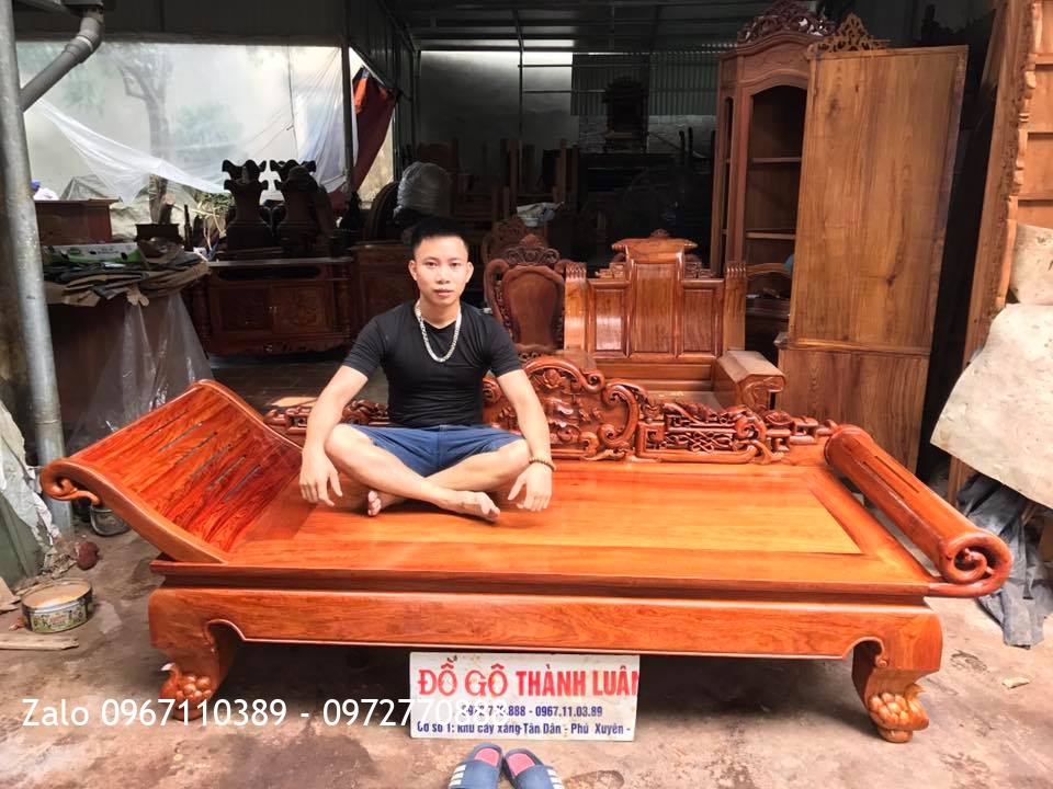 Giường Lười (Phương Lười) gỗ hương đỏ Lào VÍP. Chị Phương TPHCM: