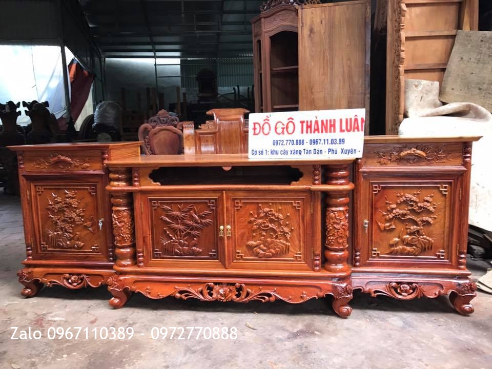 Kệ Tivi Gỗ Hương Đỏ Lào Víp .A Quy Ứng Hoà HN.