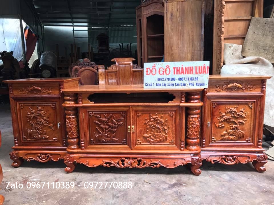Kệ Tivi Gỗ Hương Đỏ Lào Víp .A Quy Ứng Hoà HN.