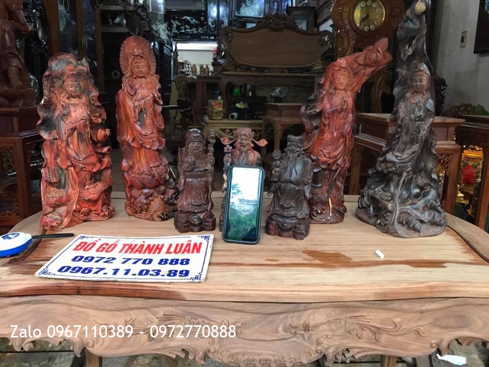 Tượng Phật Bà, Đạt Ma Sư Tổ, Tam Đa Gõ Trắc Và Gỗ Sưa:.