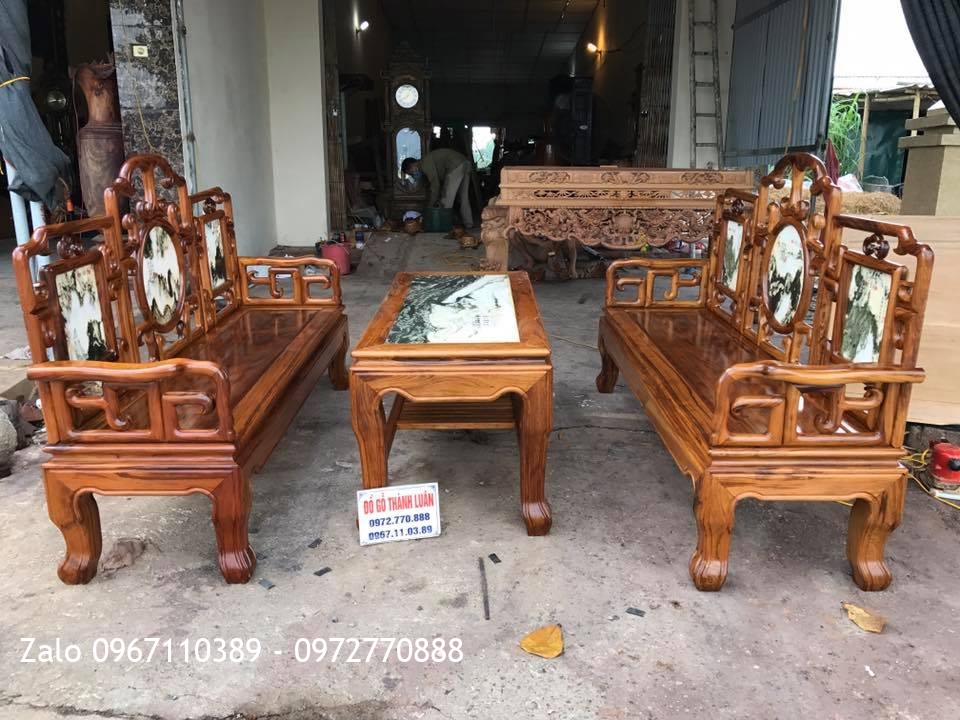 Bộ Trường Song Móc Gỗ Gụ Ta, Kệ Tivi Zích Zắc. Bác Bụi Mê Linh HN.