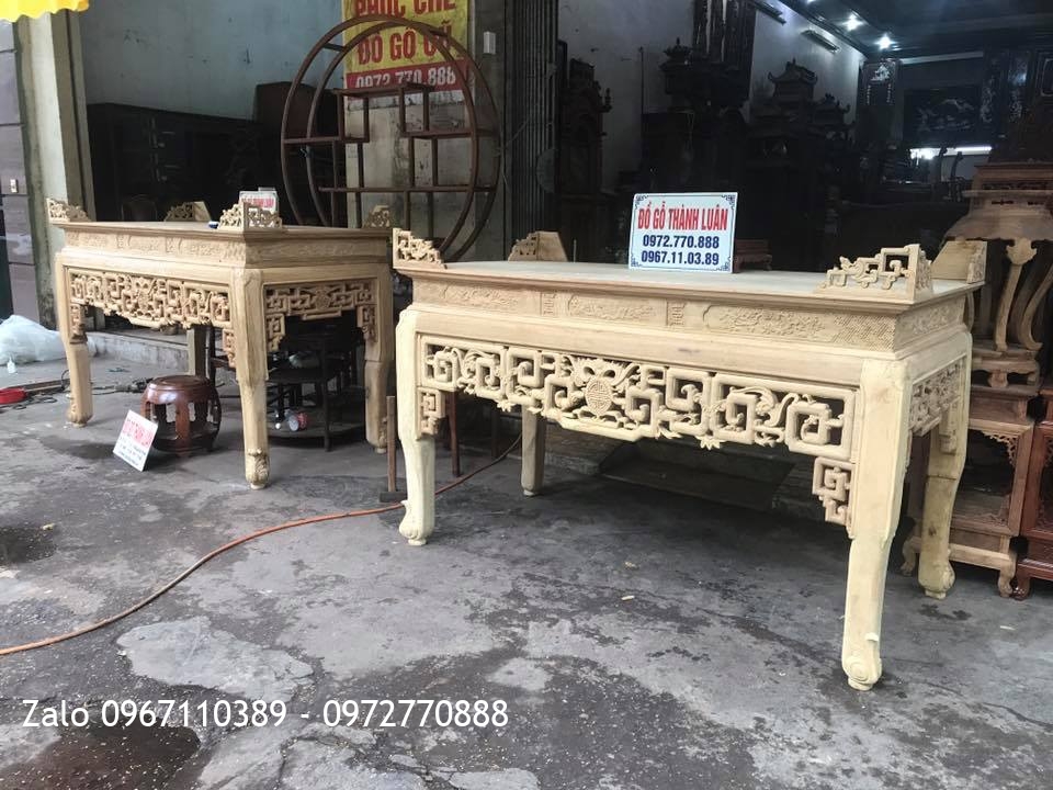 2 Chiếc Bàn Thờ Mẫu Triện Phúc Thọ Gỗ Gụ
