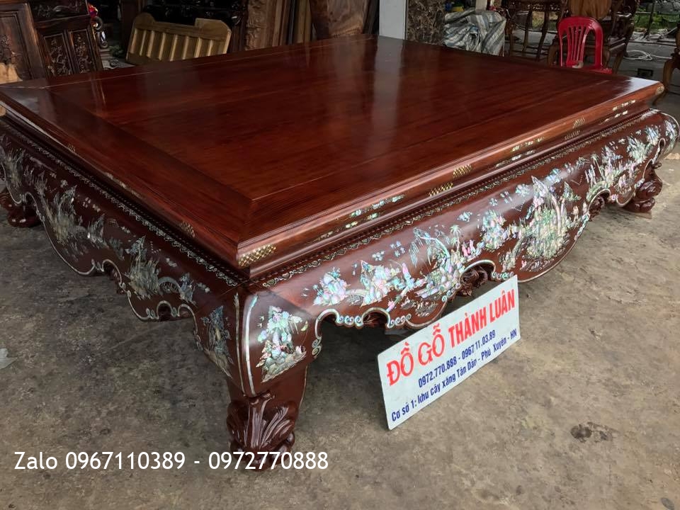Sập Gụ Khảm Ốc 1m8x2m2. Cô Phương Phú Diễn Từ Liêm HN