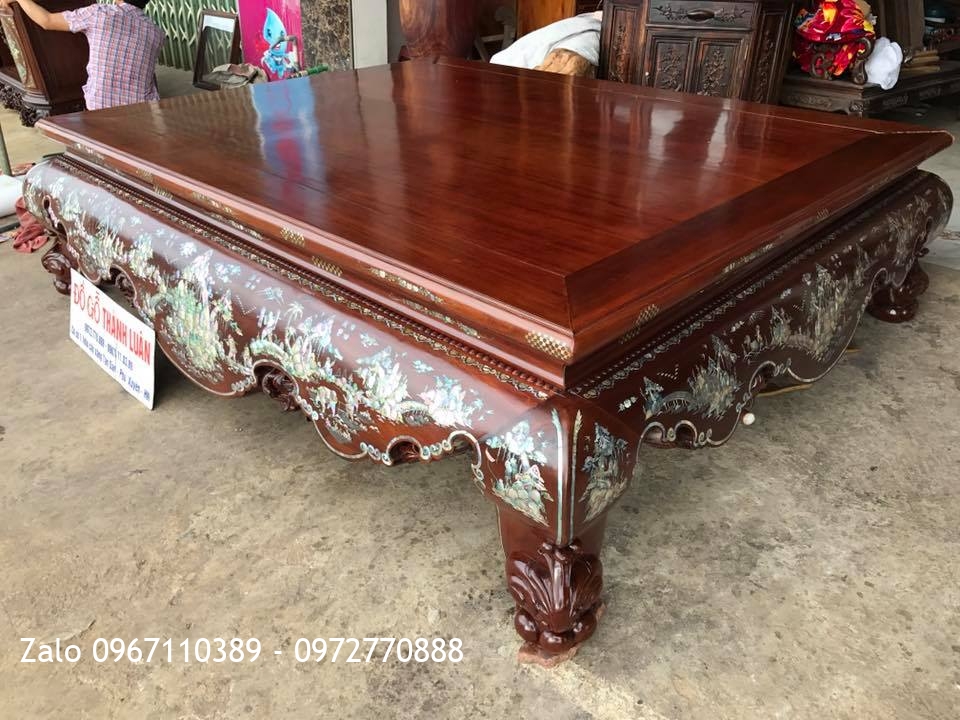 Sập Gụ Khảm Ốc 1m8x2m2. Cô Phương Phú Diễn Từ Liêm HN.