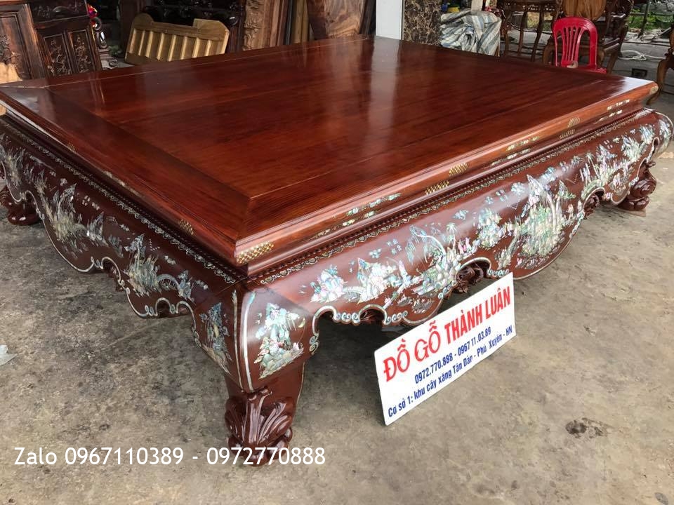 Sập Gụ Khảm Ốc 1m8x2m2. Cô Phương Phú Diễn Từ Liêm HN