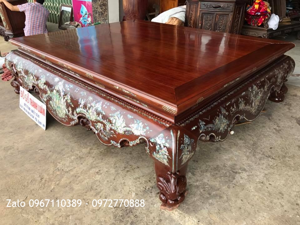 Sập Gụ Khảm Ốc 1m8x2m2. Cô Phương Phú Diễn Từ Liêm HN.
