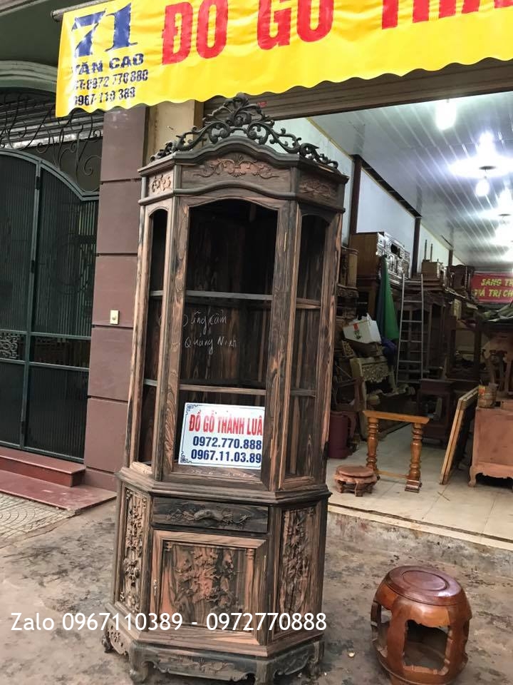 Tủ Rượu Gốc Gỗ Mun Hoa. Chú Dũng Cẩm Phả Quảng Ninh,.