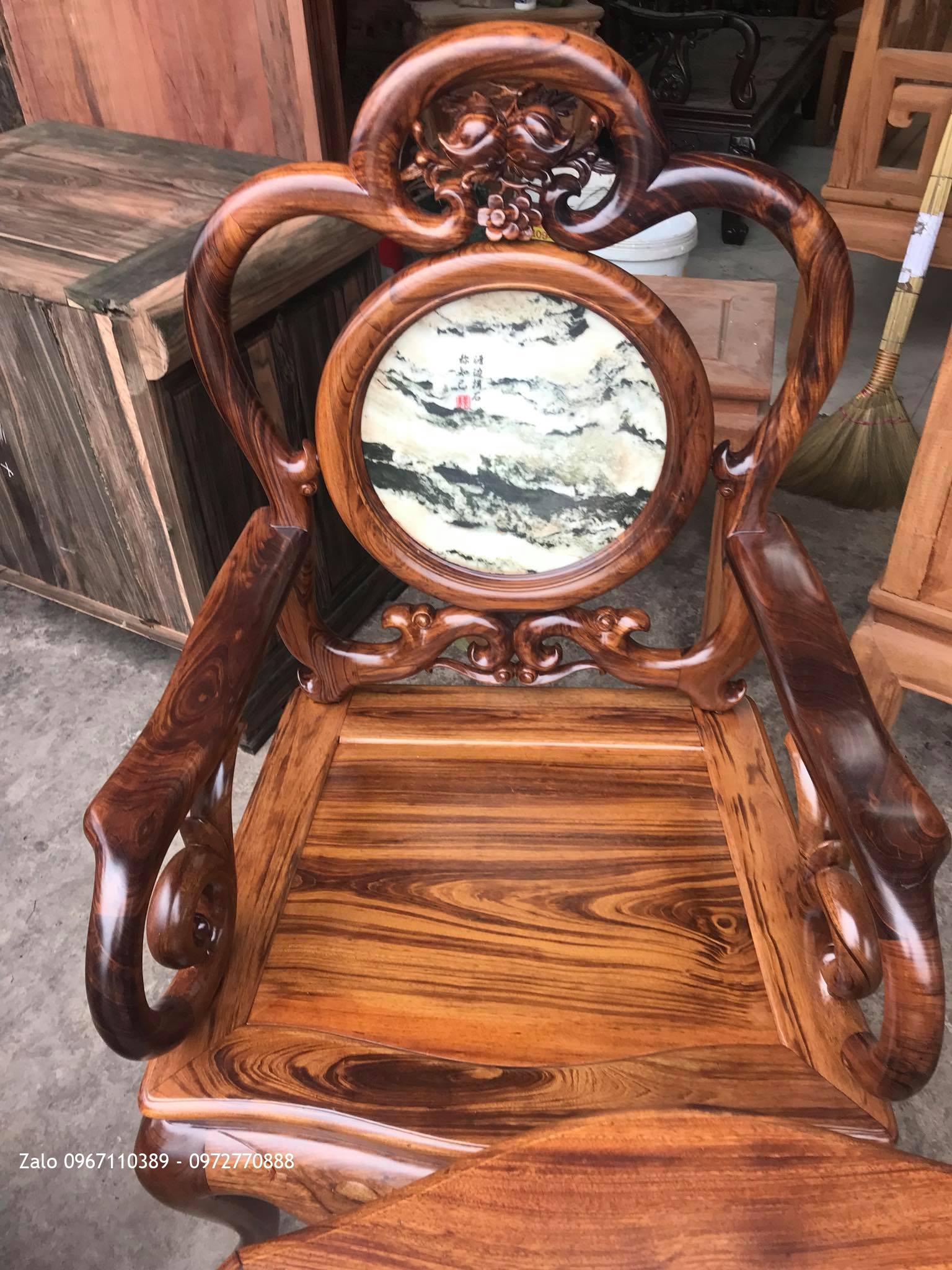 Bộ Bàn Ghế Guột Nho Gỗ Gụ Ta Quảng Bình Vân Víp 7 Món