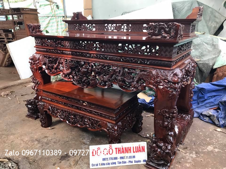 3 Sập Thờ Tứ Linh Và Mai Điểu Gỗ Gụ Của 3 Khách Hàng