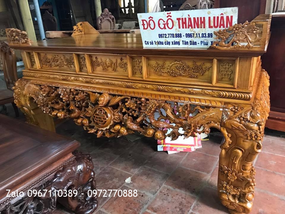 3 Sập Thờ Tứ Linh Và Mai Điểu Gỗ Gụ Của 3 Khách Hàng,,