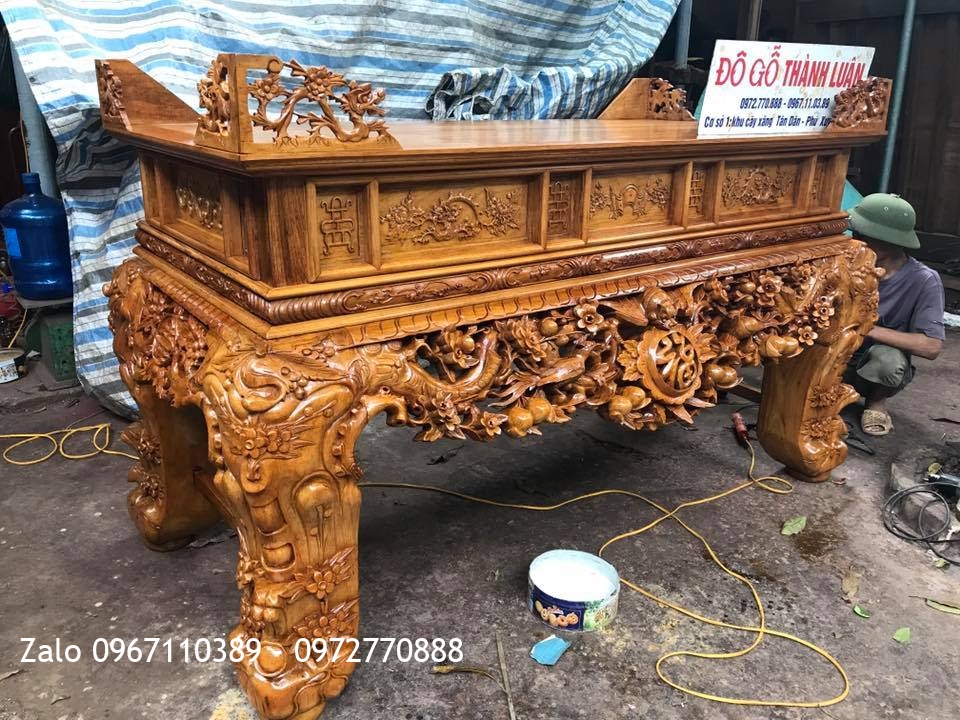 3 Sập Thờ Tứ Linh Và Mai Điểu Gỗ Gụ Của 3 Khách Hàng,,