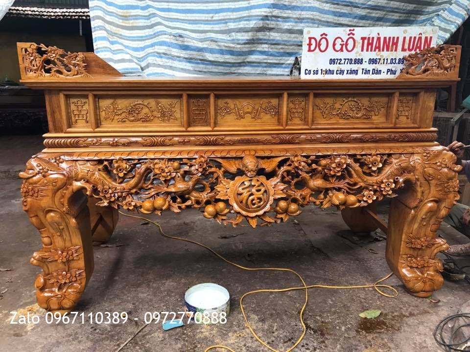 3 Sập Thờ Tứ Linh Và Mai Điểu Gỗ Gụ Của 3 Khách Hàng,,